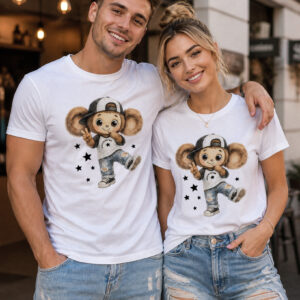 Cute Slavic Nostalgia Cheburashka Cartoon-Inspired T-Shirt